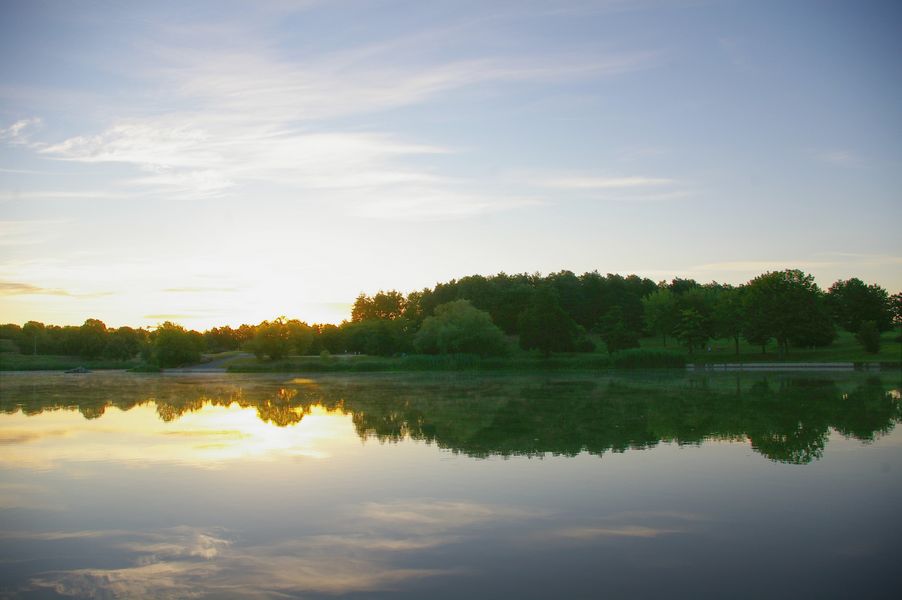 Promenade autour du Lac: Le Lac Evry Courcouronnes Le Matin 023